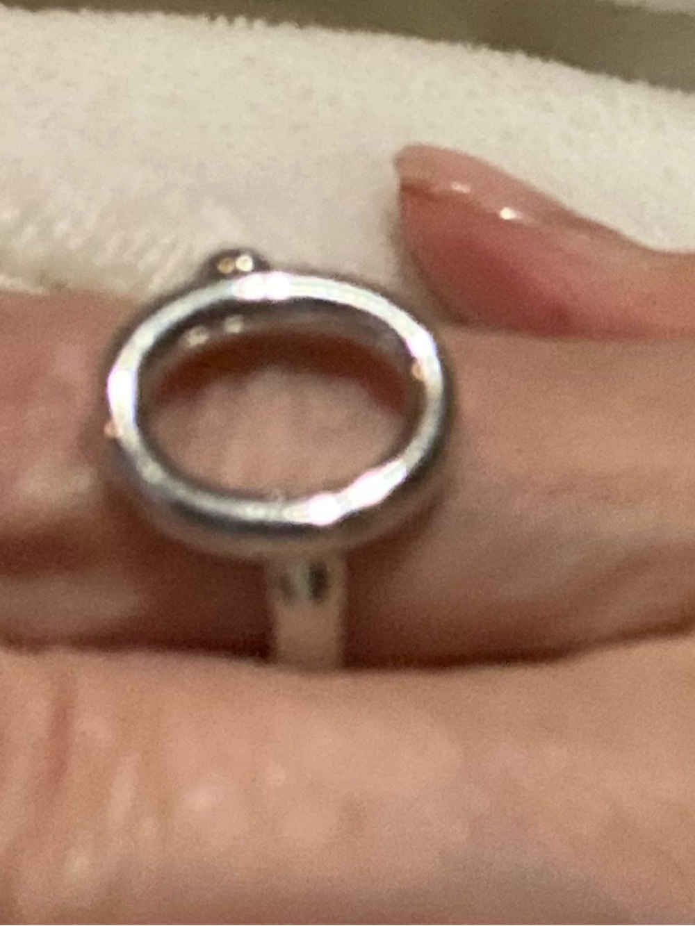 Minimalist.925 Sterling Silver Simple  Circle  Hollow  Ring.